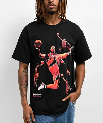 Rodman Apparel Court Cutouts Black T-Shirt