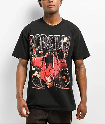 Rodman Apparel Flipped Bootleg Black T-Shirt