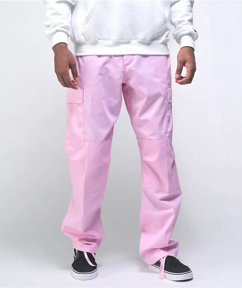 Baby Pink Cargo Trousers