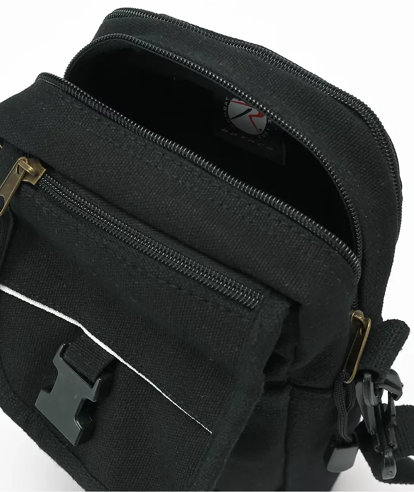 Rothco Black Canvas Crossbody Bag