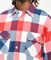 Rothco Heavy Red, White & Blue Plaid Flannel Shirt