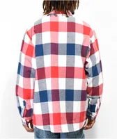 Rothco Heavy Red, White & Blue Plaid Flannel Shirt