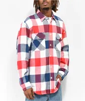 Rothco Heavy Red, White & Blue Plaid Flannel Shirt