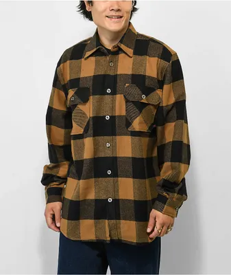 Rothco Heavyweight Brown Plaid Flannel Shirt