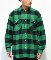 Rothco Heavyweight Green Plaid Flannel Shirt