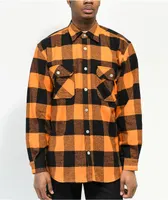 Rothco Heavyweight Orange Plaid Flannel Shirt