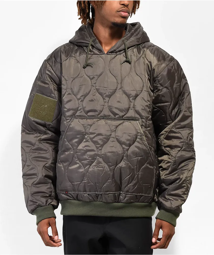 Rothco Woobie Green Quilted Hoodie