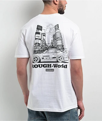 Rough World x Hoonigan Shibuya White T-Shirt