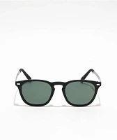 Round Black & Green Sunglasses