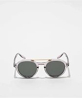 Round Translucent Purple & Grey Sunglasses