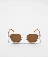 Round Translucent Tortoise & Clear Sunglasses