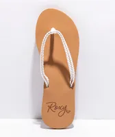 Roxy Costas White & Tan Sandals