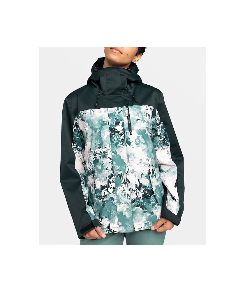 Roxy Jetty 3-In-1 Sea Pine Dreamy Picture 10K Snowboard Jacket