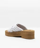Roxy Kamea Wahine White & Tan Sandals
