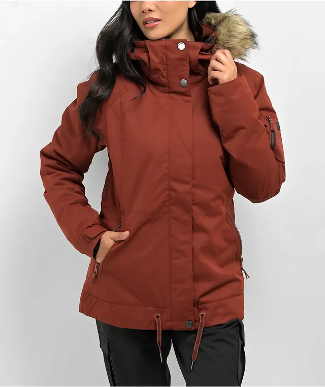 Mall | Snowboard Meade Roxy Vancouver 10K Paprika Smoked Jacket