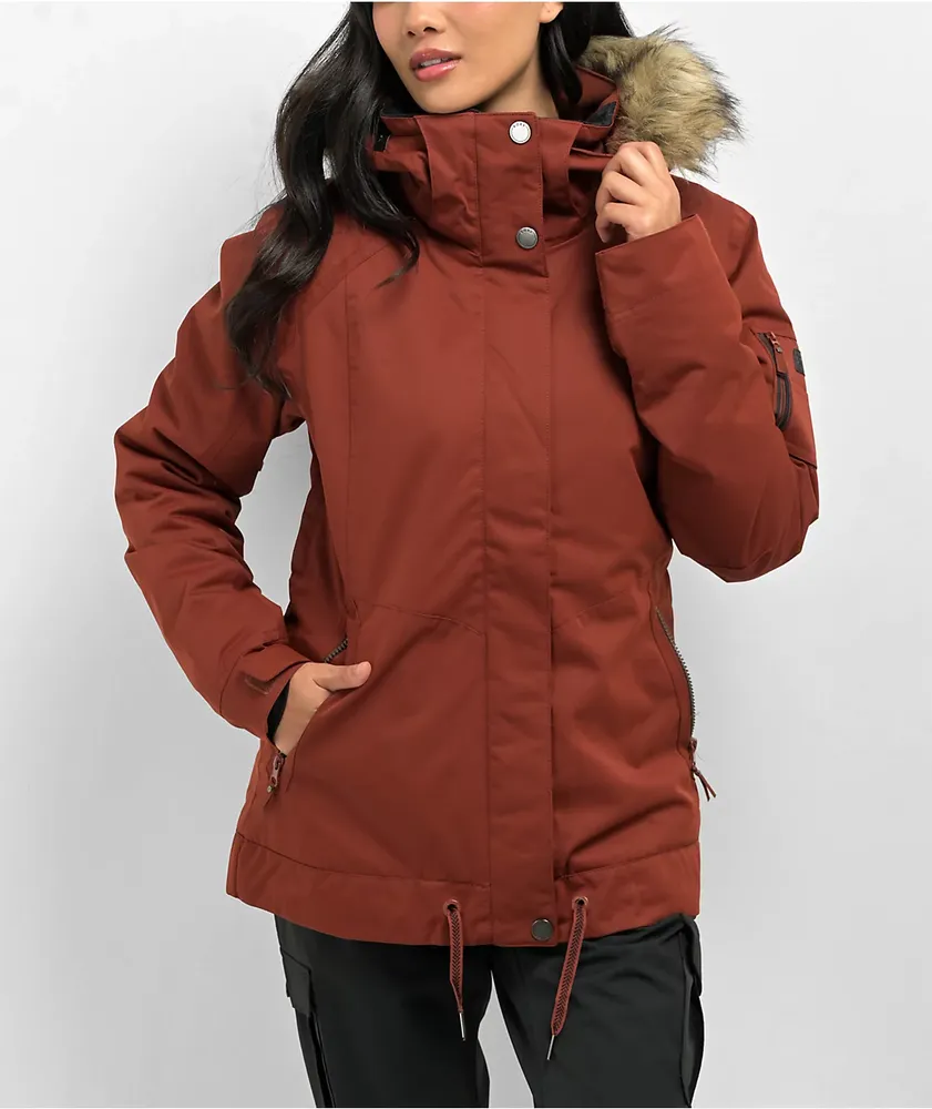 Roxy Meade Brick Red Snow Jacket 2023
