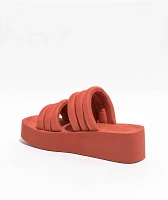 Roxy Totally Tubular Rust Slide Sandals