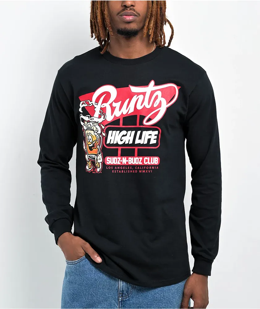 Runtz Sudz N Budz Black Long Sleeve T-Shirt