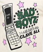 SAD BOYZ  by Junior H Clave Ali Cream T-Shirt