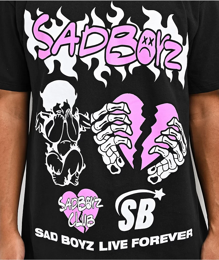 SAD BOYZ  by Junior H Club Black T-Shirt