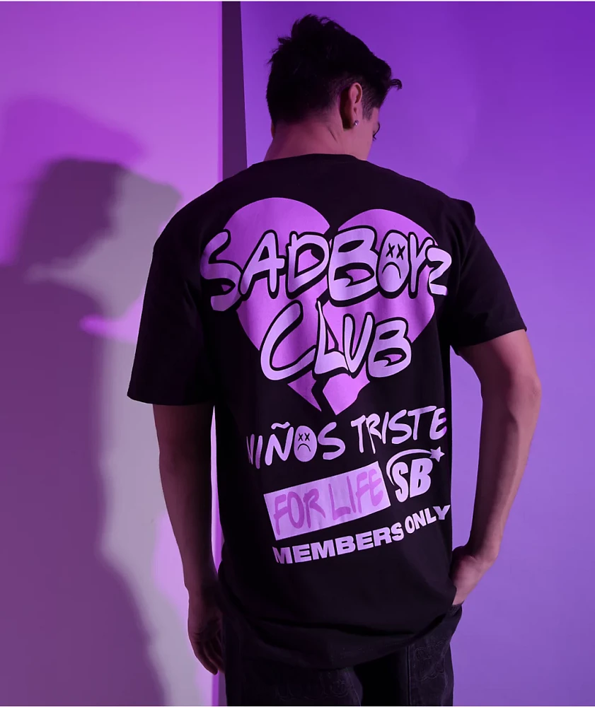 SAD BOYZ  by Junior H Club Black T-Shirt