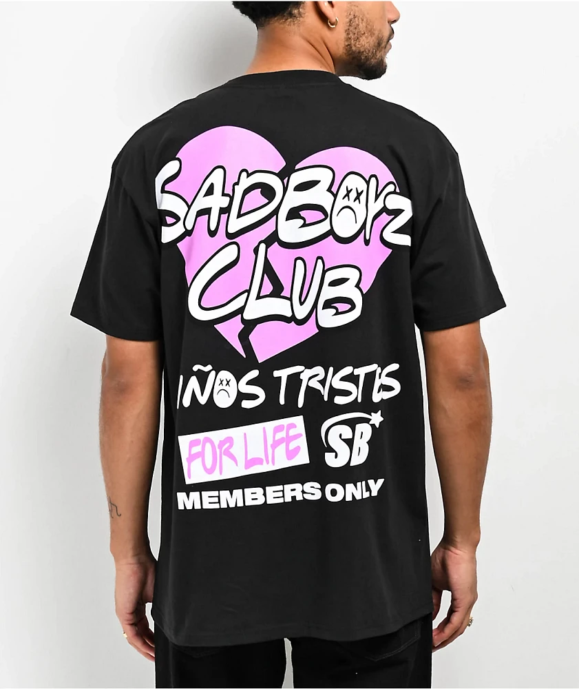 SAD BOYZ  by Junior H Club Black T-Shirt