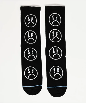 SAD BOYZ By Junior H Logo Black Crew Socks