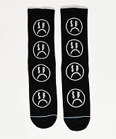 SAD BOYZ By Junior H Logo Black Crew Socks