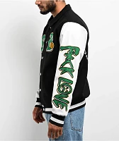 SAD BOYZ by Junior H Arrows Black & White Varsity Jacket