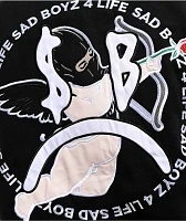 SAD BOYZ by Junior H Arrows Black & White Varsity Jacket