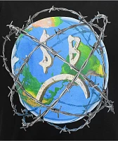 SAD BOYZ by Junior H Barbed Wire World Black T-Shirt