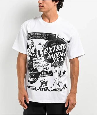 SAD BOYZ by Junior H EXTSSY Model White T-Shirt