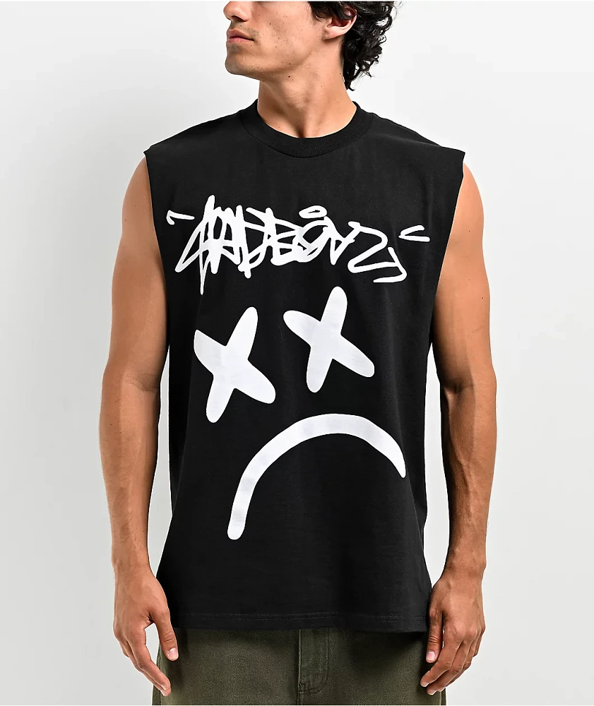 SAD BOYZ by Junior H Face Black Tank  Top