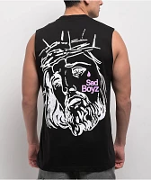 SAD BOYZ by Junior H Garden Black Tank Top