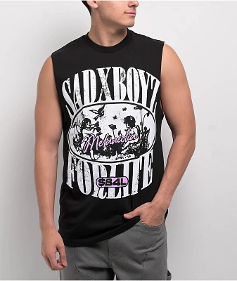 SAD BOYZ by Junior H Garden Black Tank Top