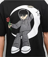 SAD BOYZ by Junior H Half Moon Black T-Shirt