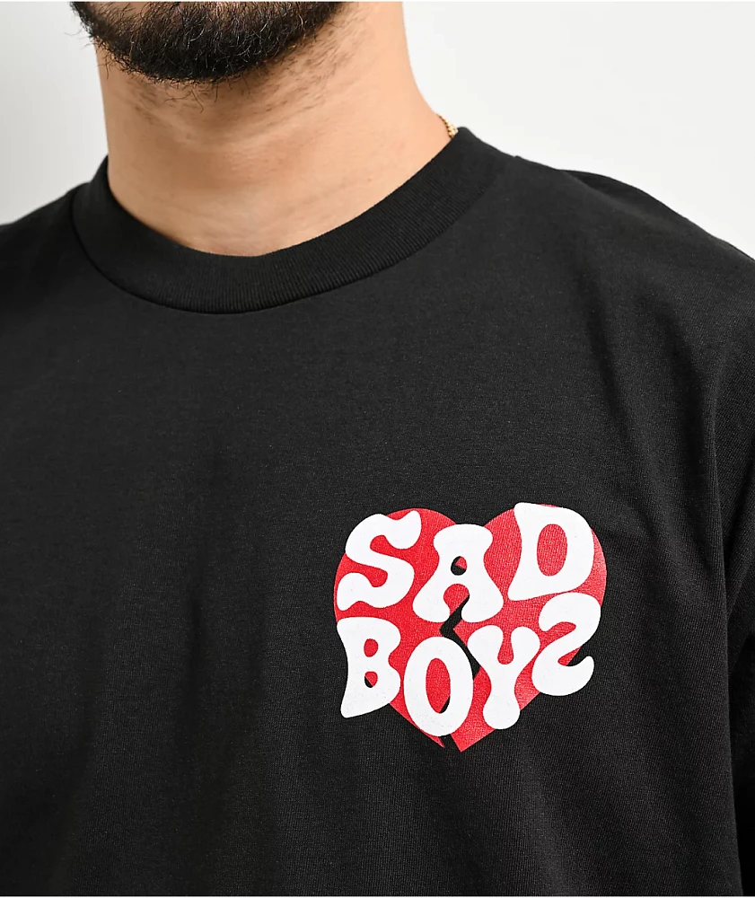 SAD BOYZ by Junior H Heart Black T-Shirt