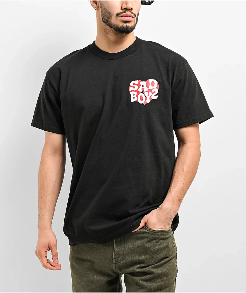 SAD BOYZ by Junior H Heart Black T-Shirt