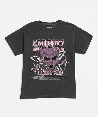 SAD BOYZ by Junior H Kids Clave Ali Charcoal T-Shirt