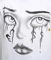 SAD BOYZ by Junior H Love N Money Tears White T-Shirt