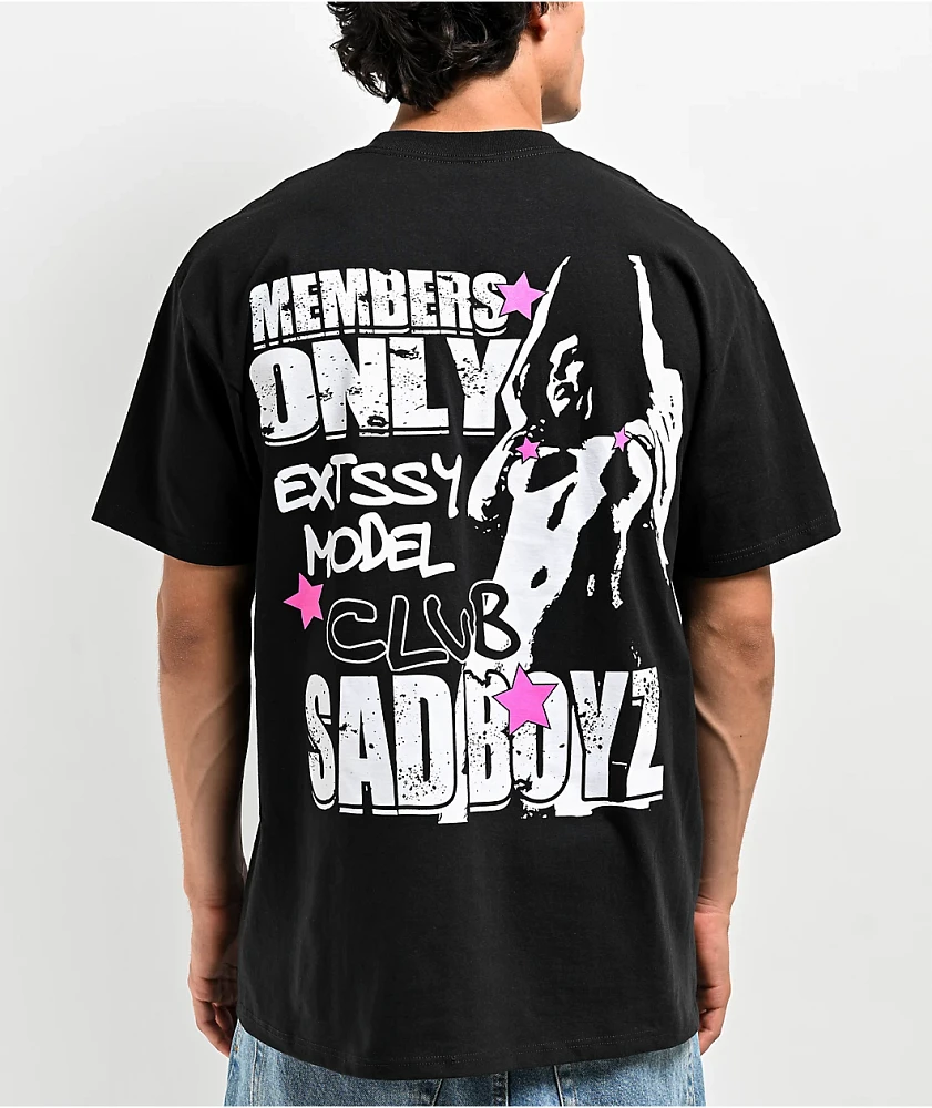 SAD BOYZ by Junior H Members Only Black T-Shirt