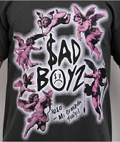 SAD BOYZ by Junior H Pink Cherub Charcoal T-Shirt