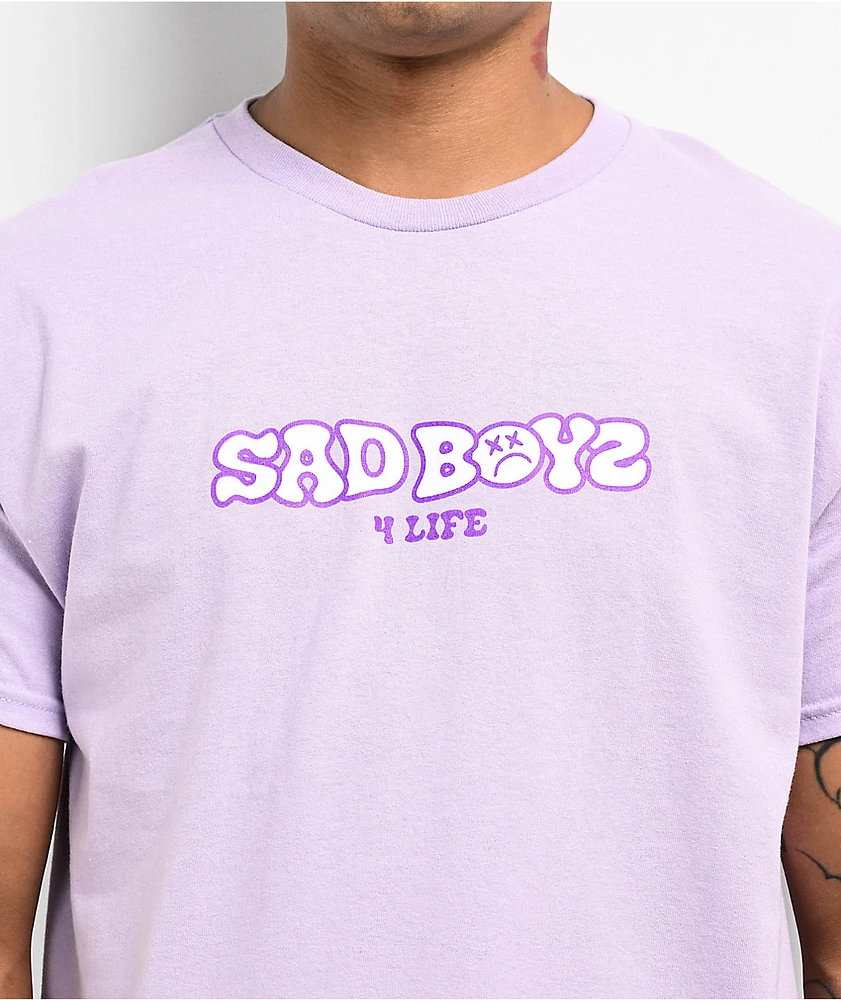 SAD BOYZ by Junior H Positiva Light Purple T-Shirt