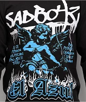 SAD BOYZ by Junior H Pray El Azul Black Long Sleeve T-Shirt