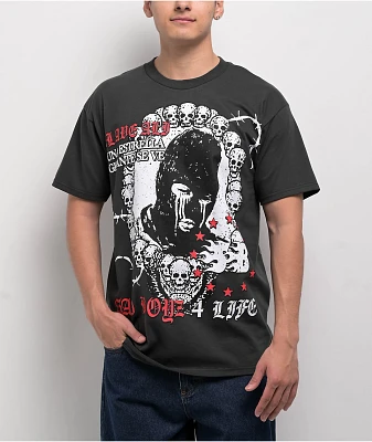 SAD BOYZ by Junior H Primero Charcoal T-Shirt