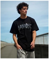 SAD BOYZ by Junior H Rhinestone Logo Black T-Shirt