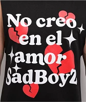SAD BOYZ by Junior H Rose Black Tank Top