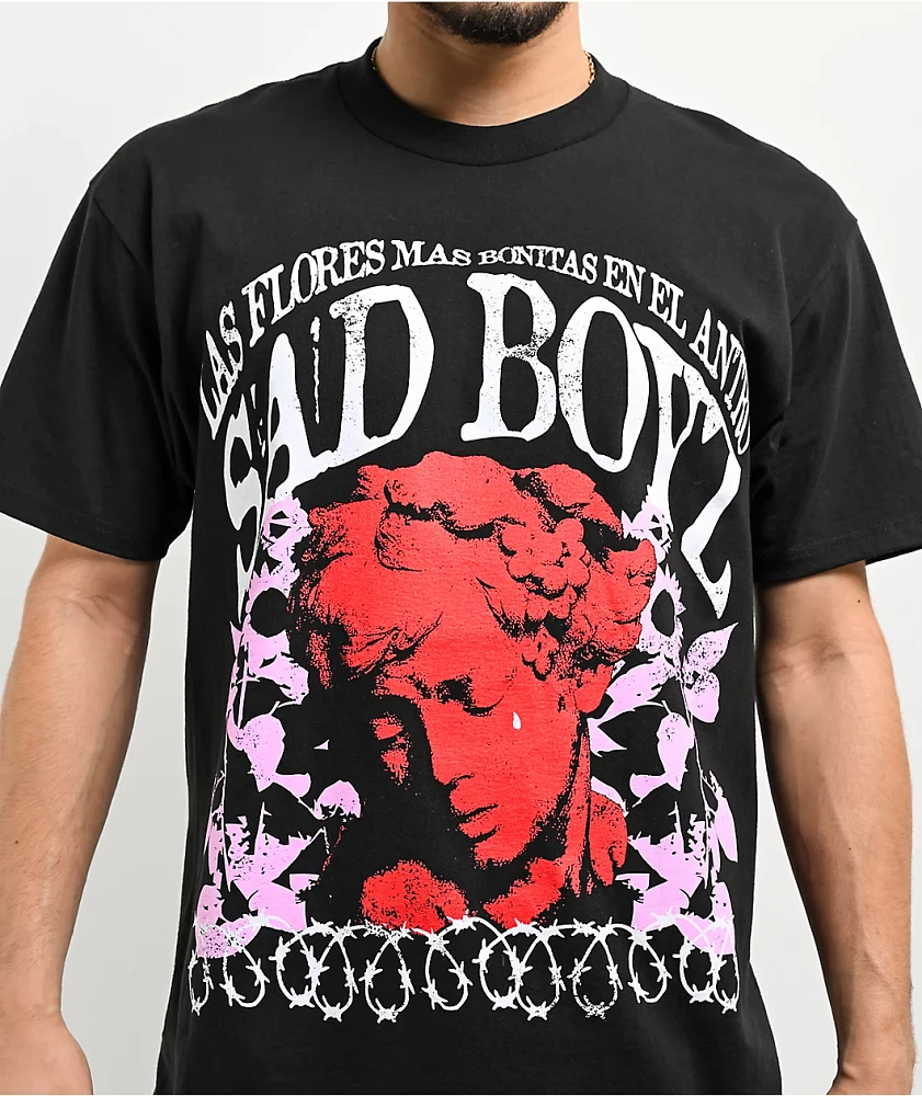 SAD BOYZ by Junior H Statue Black T-Shirt