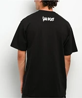 SAD BOYZ by Junior H Three Daisies Black T-Shirt