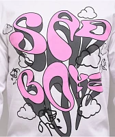 SAD BOYZ by Junior H Trippy Wiggles White Long Sleeve T-Shirt